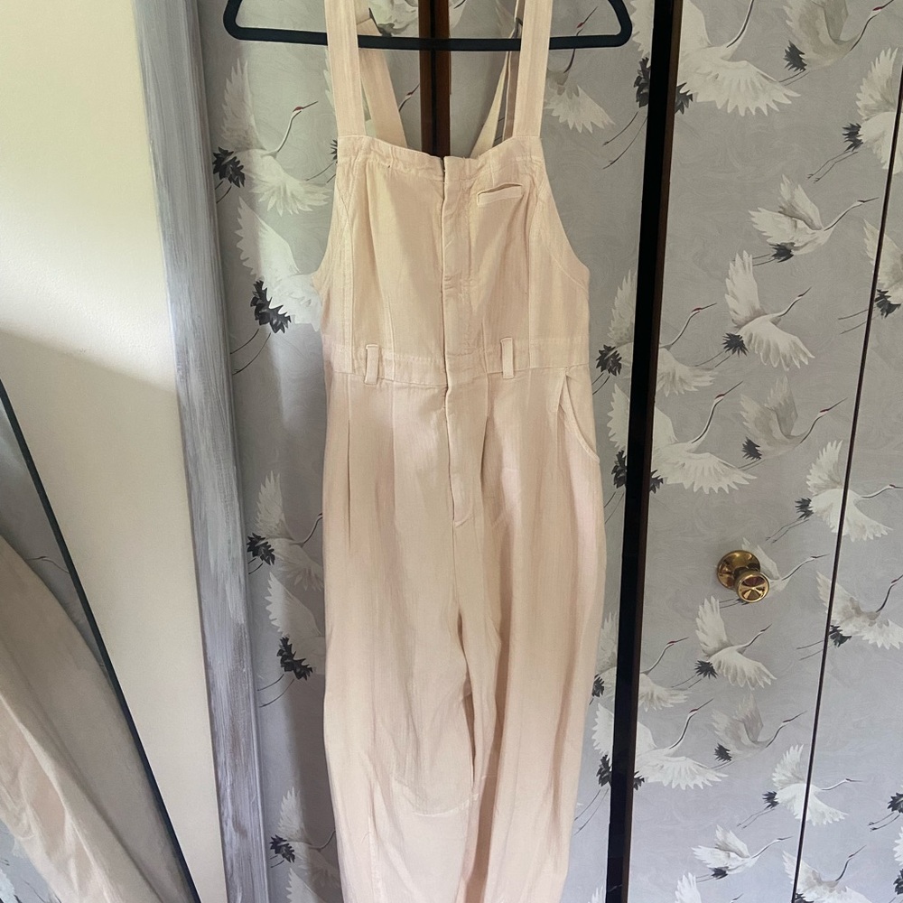 Free People Cream Jumpsuit Effortlessly Chic and Versatile
